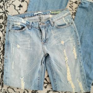 Sz 9 Cello Denim flare/bootcut distressed Jeans